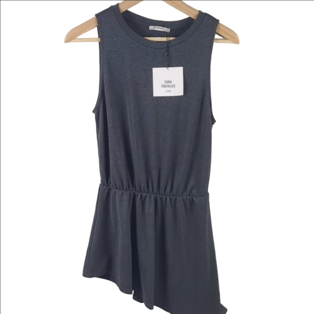 Zara Asymmetrical Sleeveless Mini Dress in Medium NWT